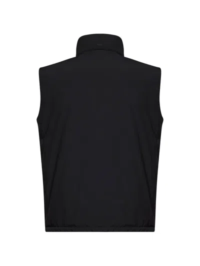 Herno Padded 2-layer Windstopper Vest In Black