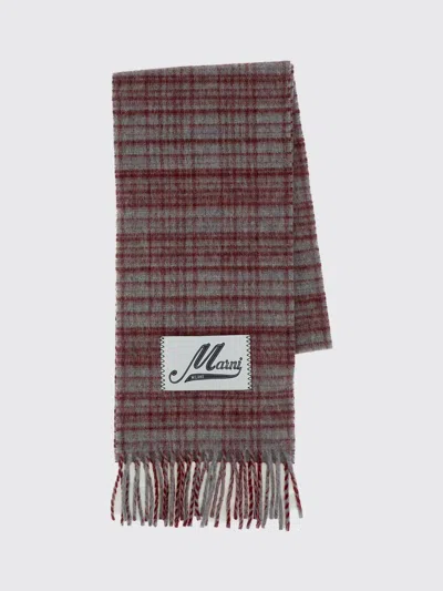 Marni Check-pattern Fringed Scarf In Multi