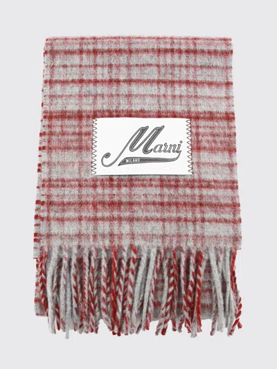 Marni Check-pattern Fringed Scarf In Multi