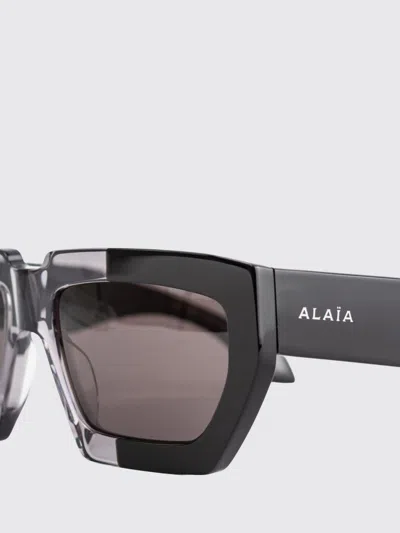 Alaïa Alaia Black Grey Acetate Sunglasses In Green
