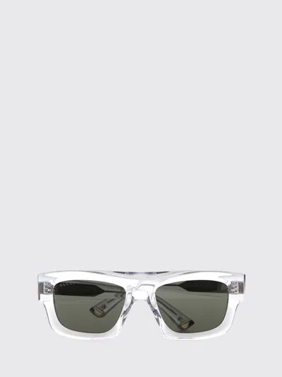 Gucci Rectangular Sunglasses Transparent Frame In Gray