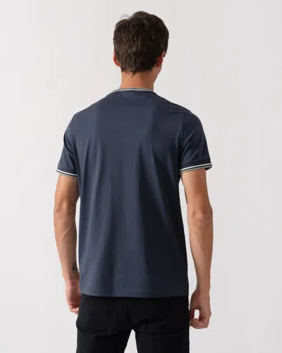 Fred Perry Mens Twin Tipped T-shirt In Gray