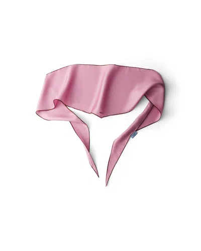 Prada Twill Scarf Refined Edge Detail Design In Pink