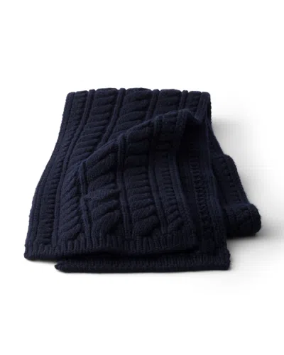 Prada Wool Scarf In Navy
