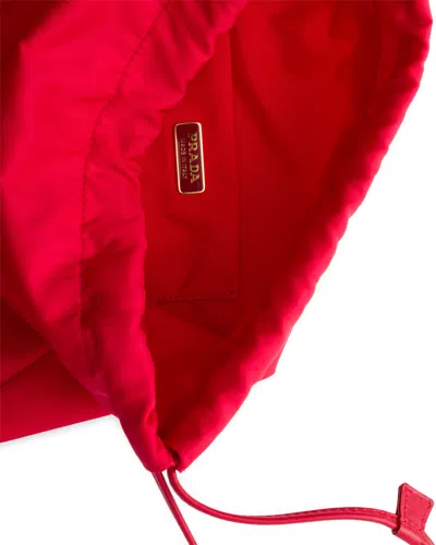 Prada Wish Re-nylon Pouch In Red