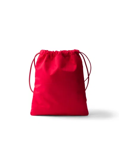 Prada Wish Re-nylon Pouch In Red