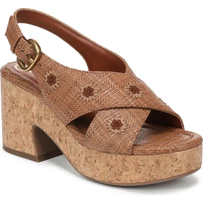Sam & Libby Hanfleur Platform Slingback Sandal In Brown