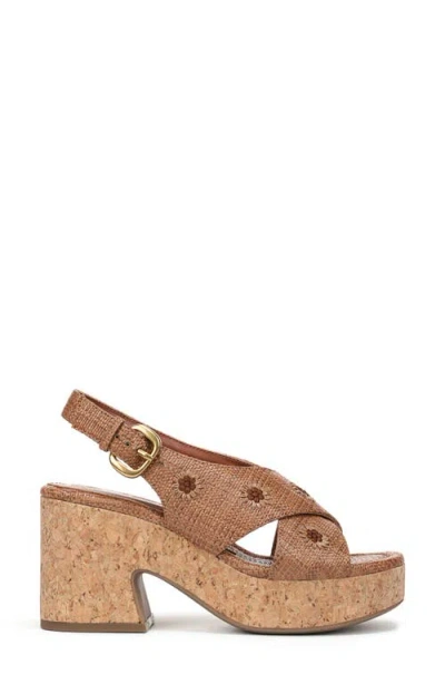 Sam & Libby Hanfleur Platform Slingback Sandal In Brown