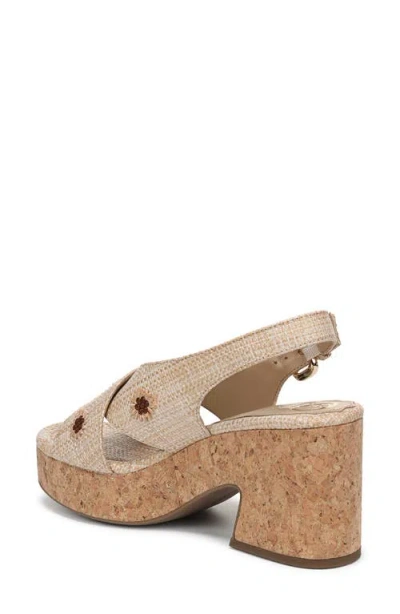 Sam & Libby Hanfleur Platform Slingback Sandal In Light Natural Multi