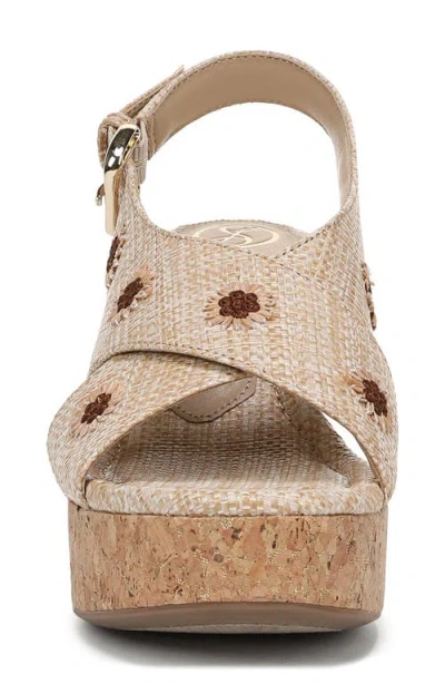 Sam & Libby Hanfleur Platform Slingback Sandal In Light Natural Multi