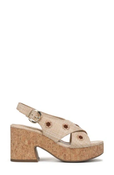Sam & Libby Hanfleur Platform Slingback Sandal In Light Natural Multi