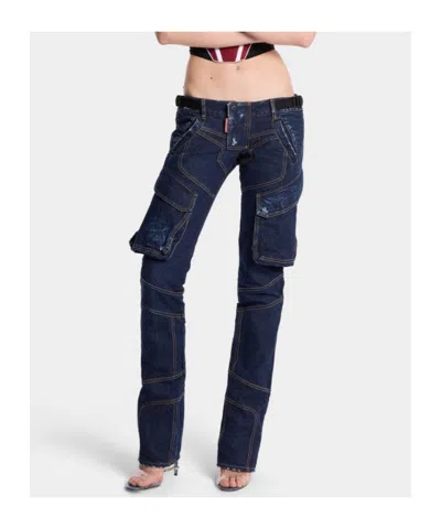 Dsquared2 Multi-pocket Jeans In Blue