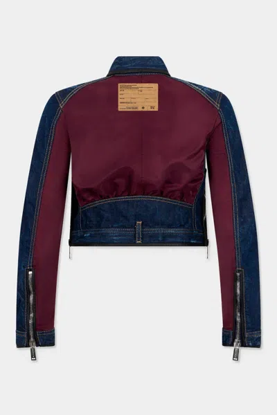 Dsquared2 Dark Bomber Jacket In Blue