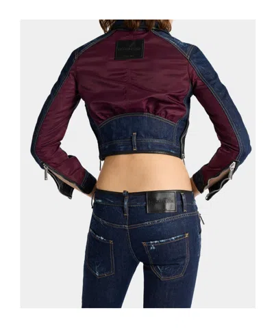Dsquared2 Dark Bomber Jacket In Blue