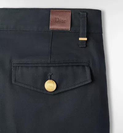 Dior Médaillon Regular-fit Pants In Blue