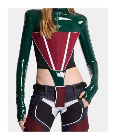 Dsquared2 Ski Pass Panelled Corset In White