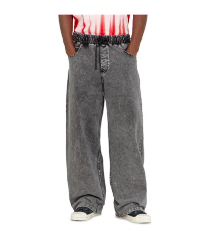 Diesel Sweatpants With Denim Effect In Multi
