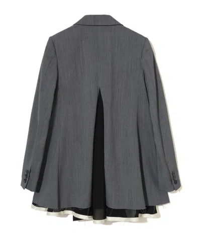 Undercover Gray Up2f1102 Slit Panel Blazer In Gray