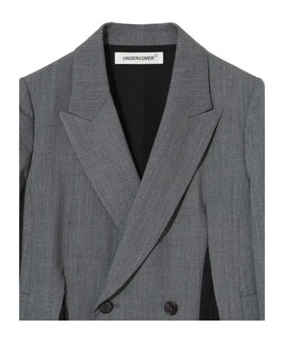Undercover Gray Up2f1102 Slit Panel Blazer In Gray