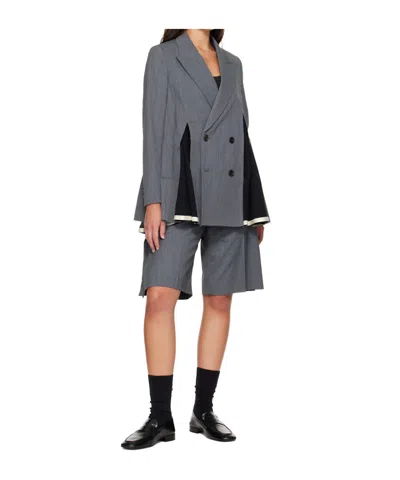 Undercover Gray Up2f1102 Slit Panel Blazer In Gray