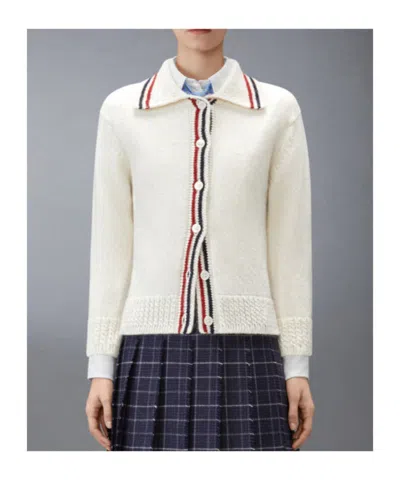 Thom Browne Button-up Cardigan In Neutral
