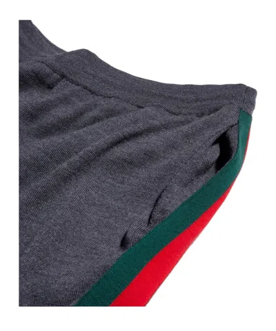Gucci Web Leisure Pants In Gray