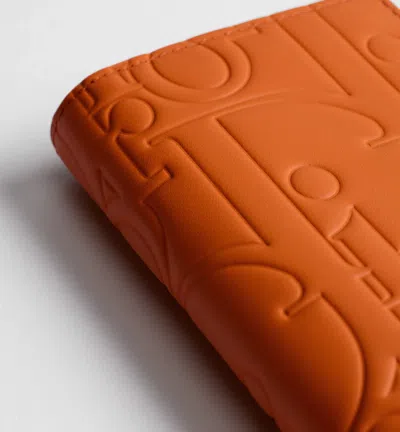 Dior Bifold Card Holder In Orange