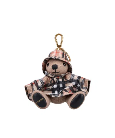 Burberry Wool-cashmere Keychain Accessory For Women In Brown