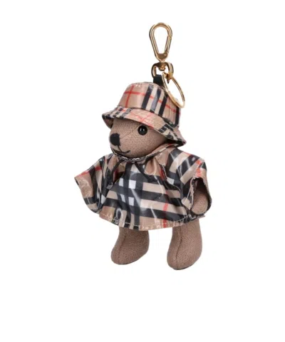 Burberry Wool-cashmere Keychain Accessory For Women In Brown