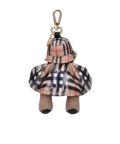 Burberry Wool-cashmere Keychain Accessory For Women In Brown
