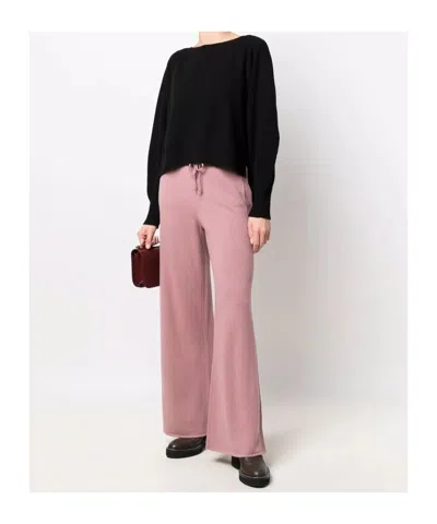 Alberta Ferretti Long-sleeved Knitted Pullover In Black