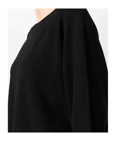 Alberta Ferretti Long-sleeved Knitted Pullover In Black