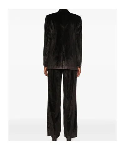 Tagliatore Corduroy Double-breasted Suit In Brown