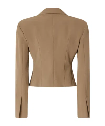 Pinko Single-breasted Cropped Blazer In Multi
