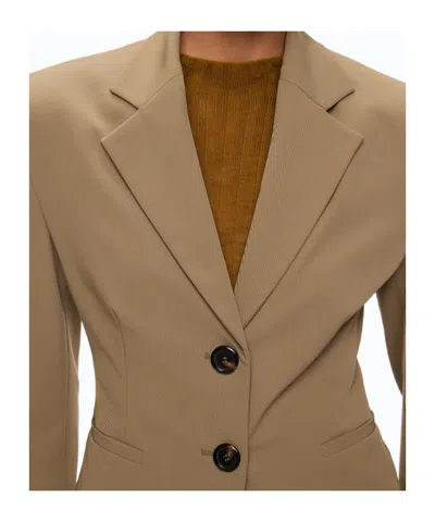 Pinko Single-breasted Cropped Blazer In Multi