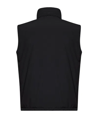 Herno Padded 2-layer Windstopper Vest In Black