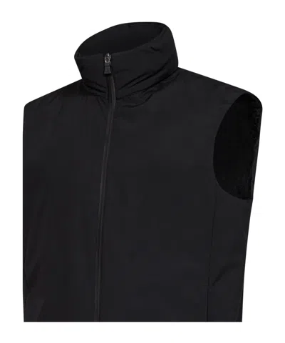 Herno Padded 2-layer Windstopper Vest In Black
