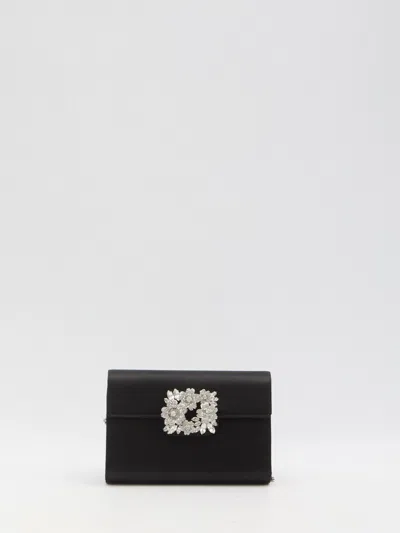 Roger Vivier Pochette Mini Efflorescence In Black