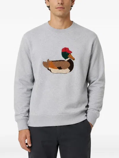 Dean Edmonds Duck-patchwork Sweatshirt In Gray