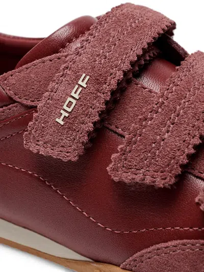 Hoff Touch-strap Suede-trim Sneakers In Orange