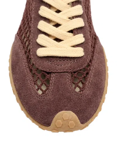 Hoff Bridge Mesh-panelled Suede Sneakers In 褐色