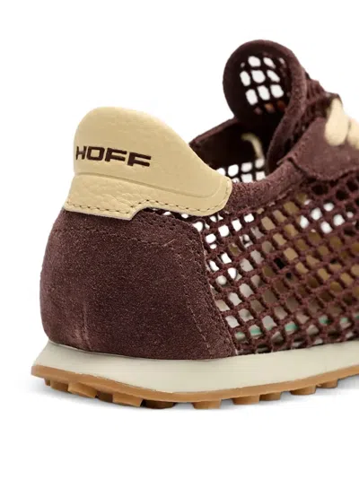 Hoff Bridge Mesh-panelled Suede Sneakers In 褐色