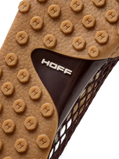 Hoff Bridge Mesh-panelled Suede Sneakers In 褐色