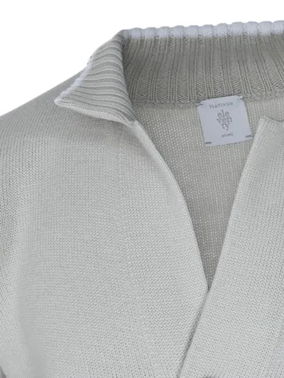 Eleventy Single-breasted Sweater In Gray