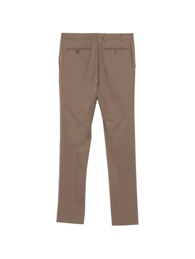 Canali Walnut Stretch Wool Regular-fit Pants In Brown