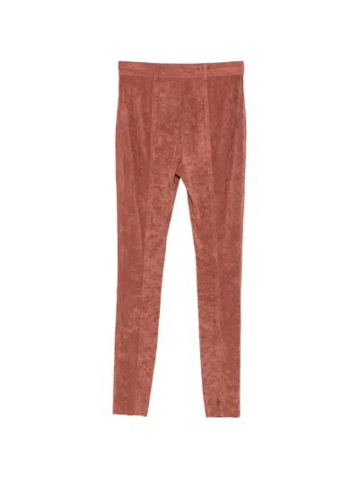Alberta Ferretti Belt-loop Trousers In Brown