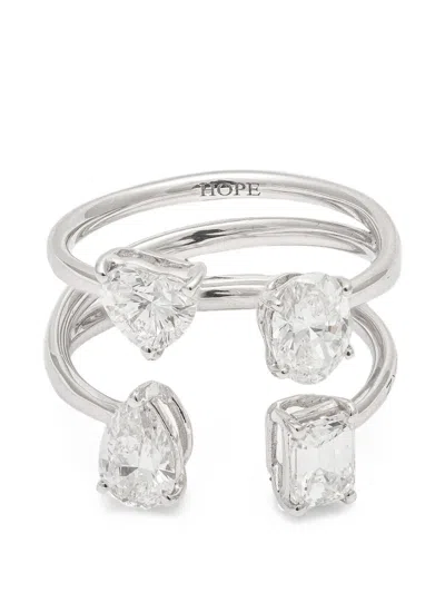 Zydo Hope Diamond Open Ring In Silver