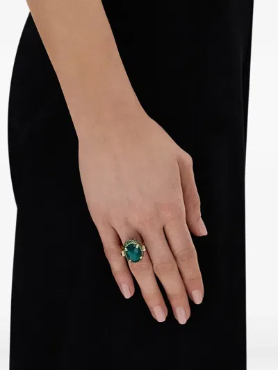 Nanis Large Reverse Double Face Multi-stone Ring In 金色