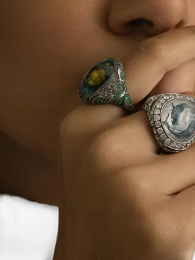DIAMOND CARVED TURTLE RING