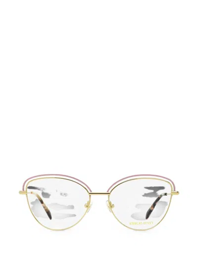Pucci Enamel-accent Butterfly-frame Glasses In Multi